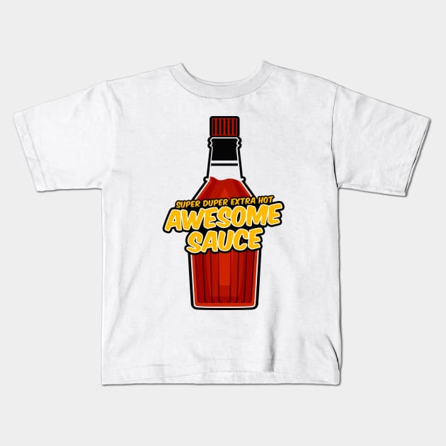 Awesome Sauce Bottle Kids T-Shirt by TextTees